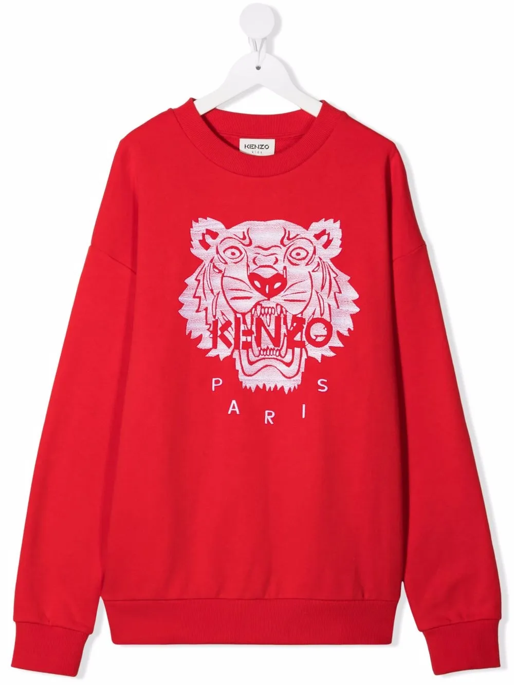 фото Kenzo kids толстовка с круглым вырезом и принтом tiger