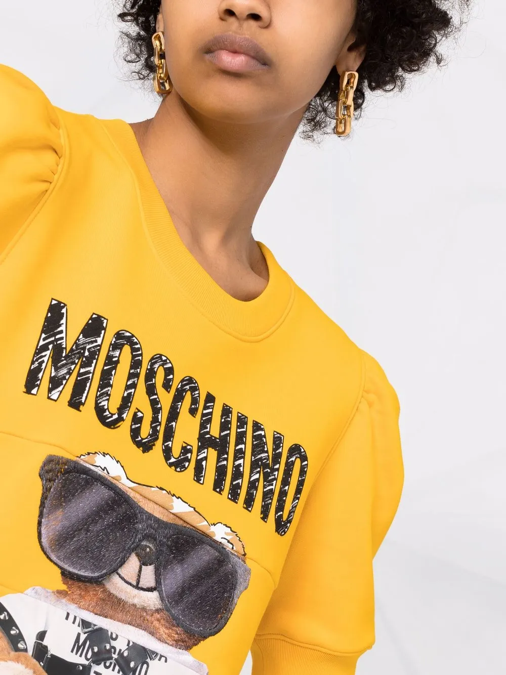 фото Moschino платье teddy bear с объемными рукавами