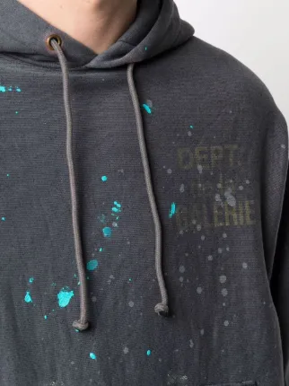 paint splattered hooded sweatshirt展示图