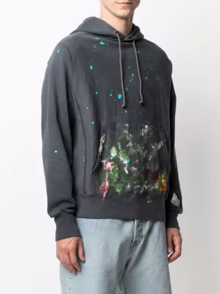 paint splattered hooded sweatshirt展示图