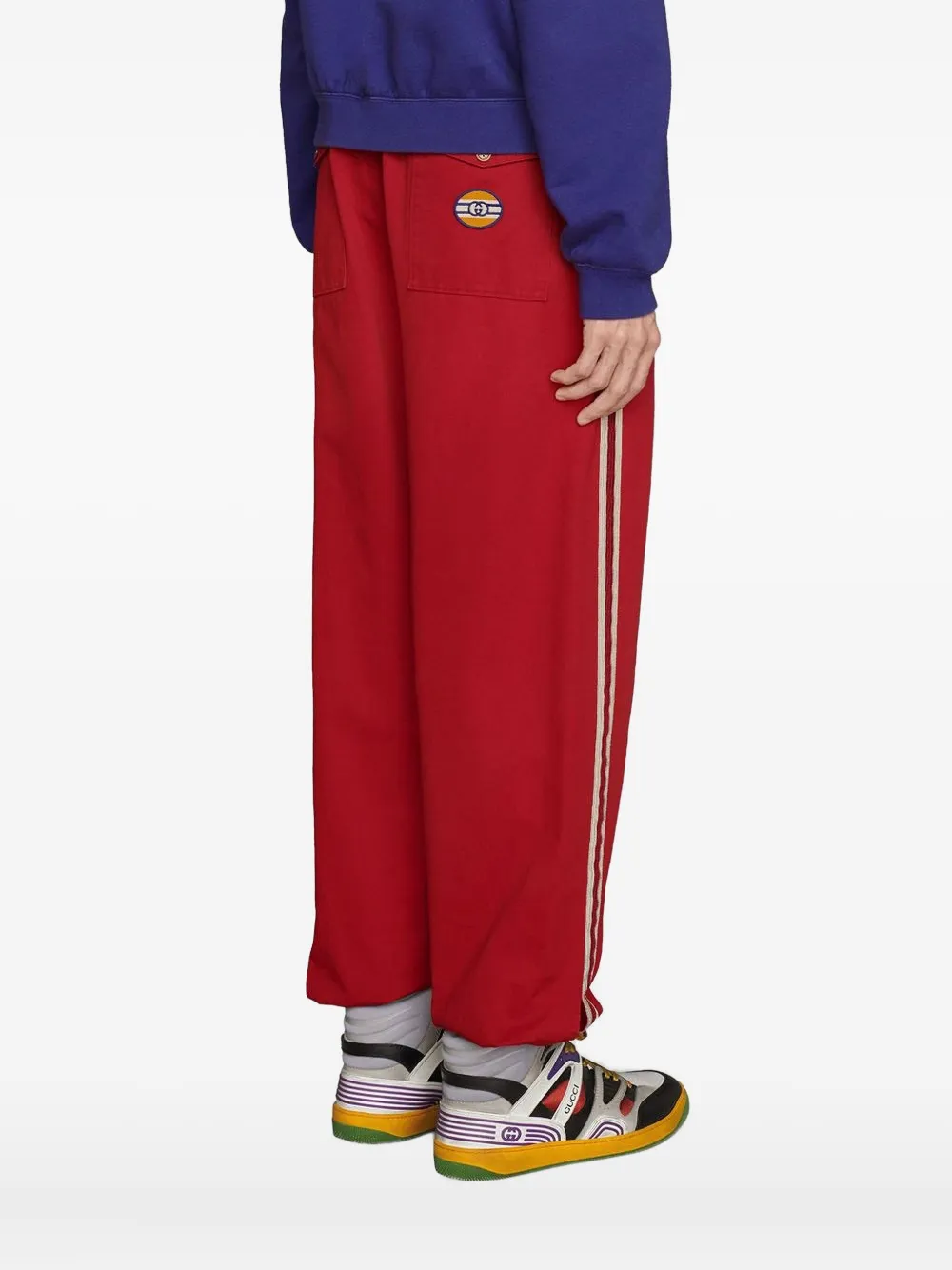 Gucci side-stripe Track Pants | Red | FARFETCH