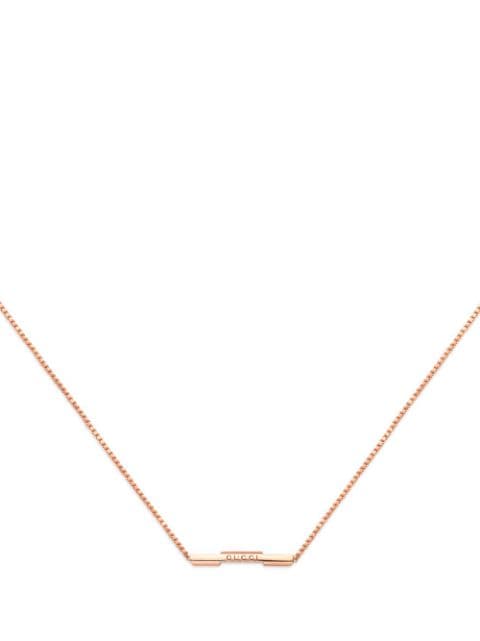 Gucci 18kt rose gold Link to Love bar necklace