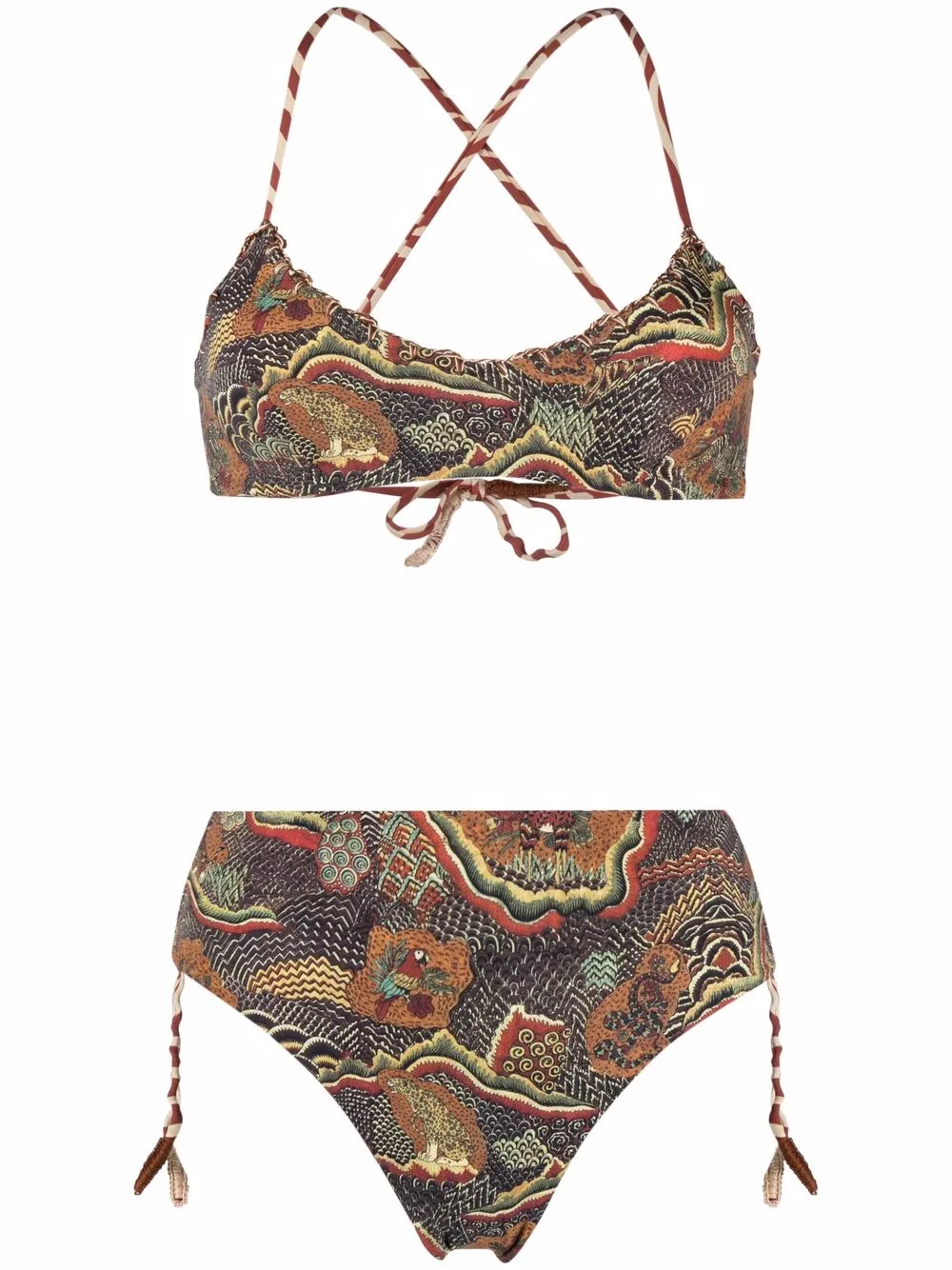 Anjuna двустороннее бикини с анималистичным принтом