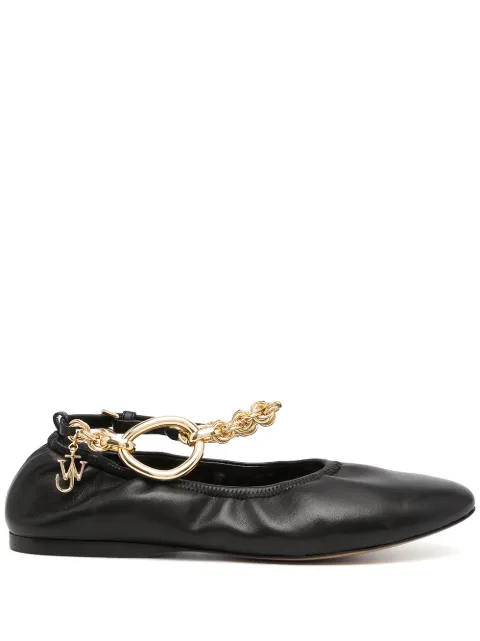 chain-link detail ballerina shoes