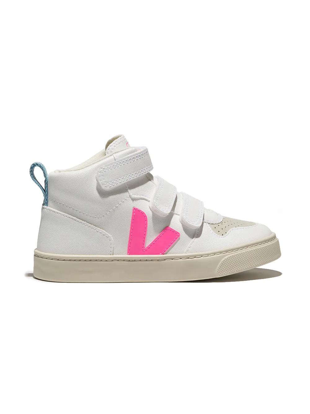 Veja Kids VEJA KDS GRL V MID HGH TP SNKR WHT/PNK