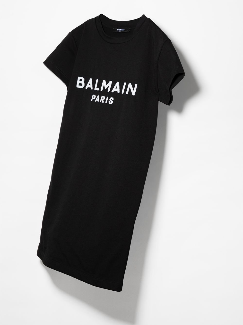 Balmain Kids T-shirtjurk met logoprint - Zwart