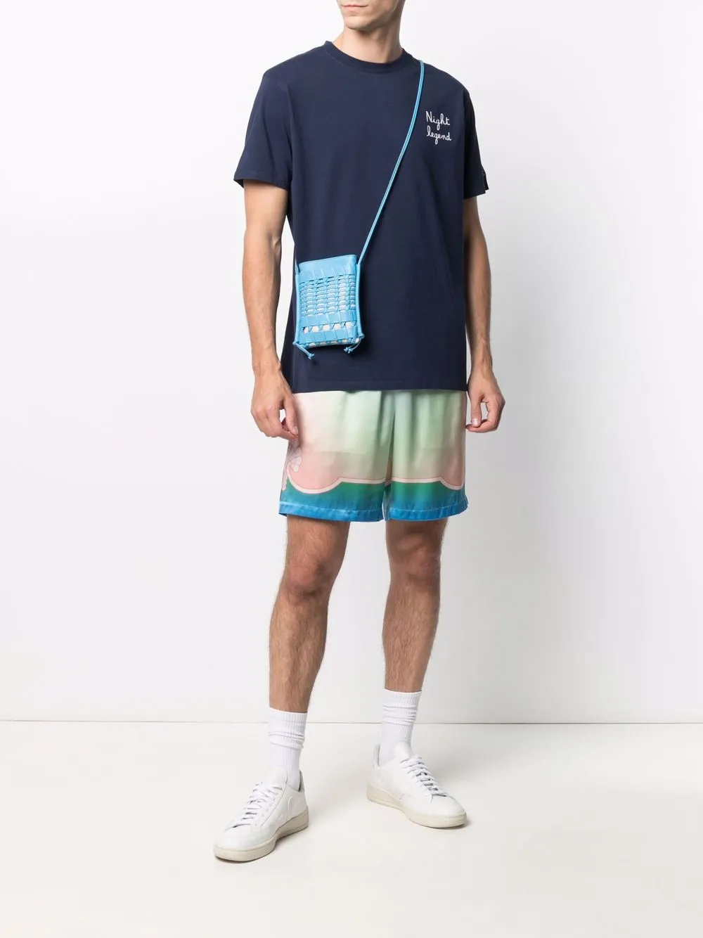 MC2 Saint Barth T-shirt met geborduurde tekst - Blauw