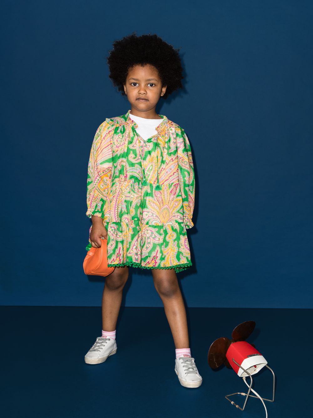 фото Zimmermann kids ярусное платье с длинными рукавами