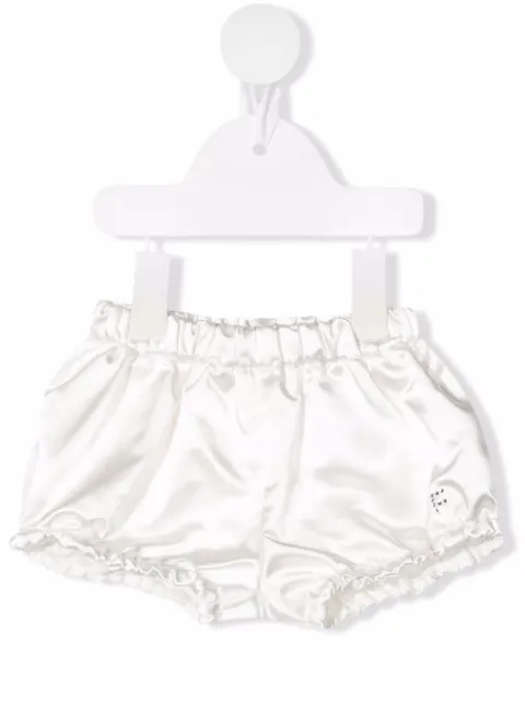 Chiara Ferragni Kids شورت منفوش بشعار مرصع
