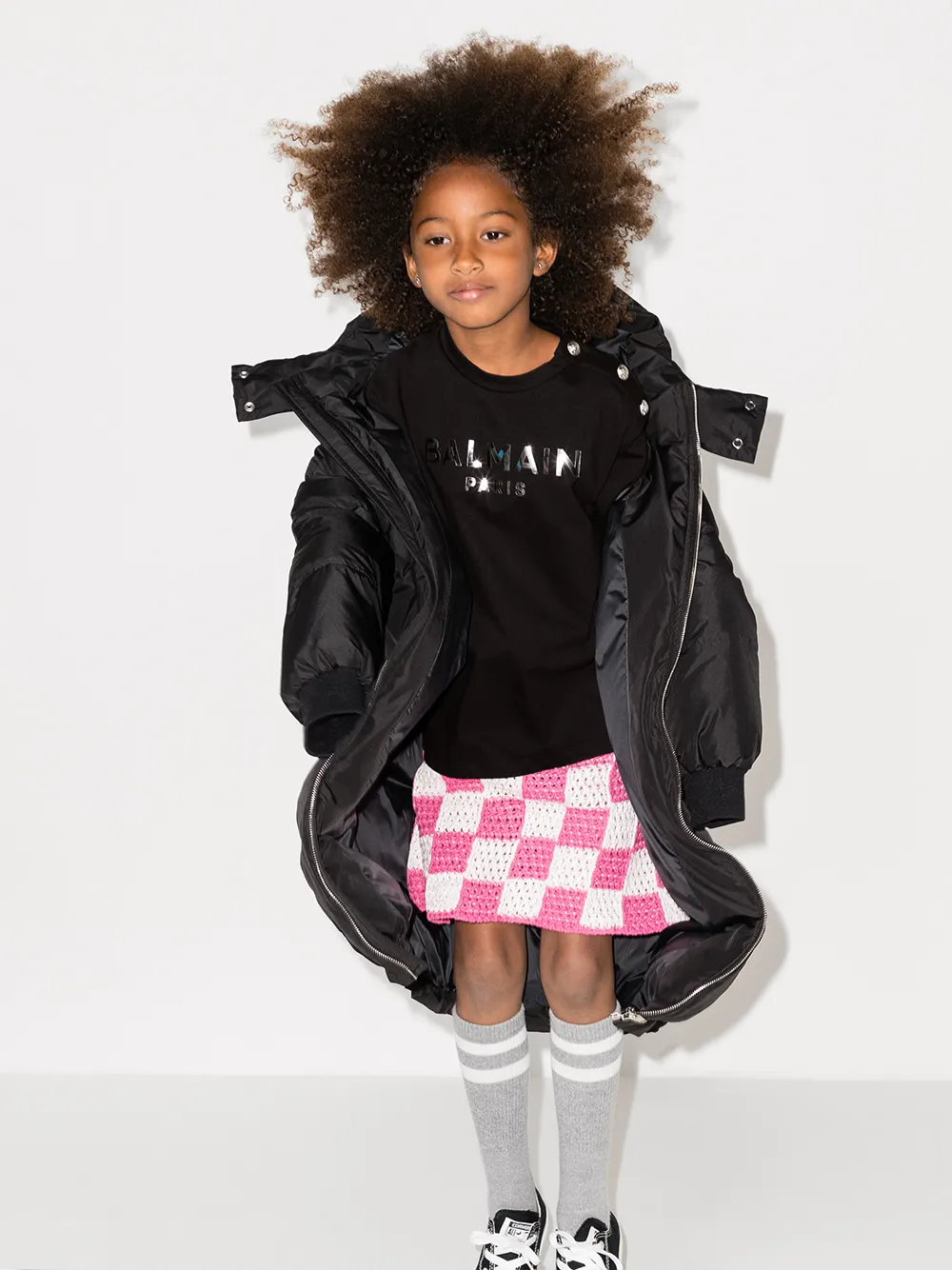 фото Balmain kids футболка с логотипом