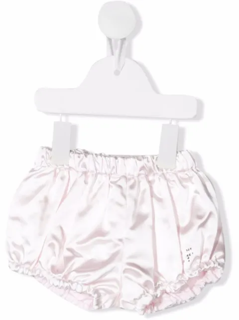 Chiara Ferragni Kids شورت منفوش بشعار مرصع