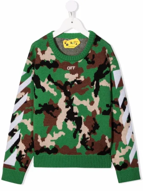 Off-White Kids كنزة بنقش كاموفلاج