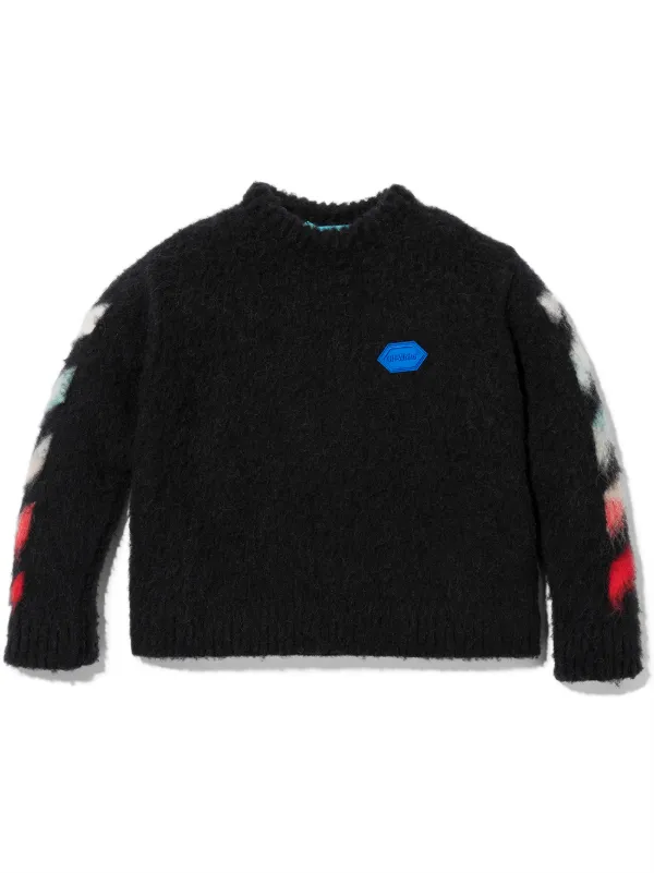 Off white on sale black brushed knitwear