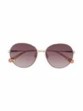 Chloé Kids round metal frame sunglasses - Gold