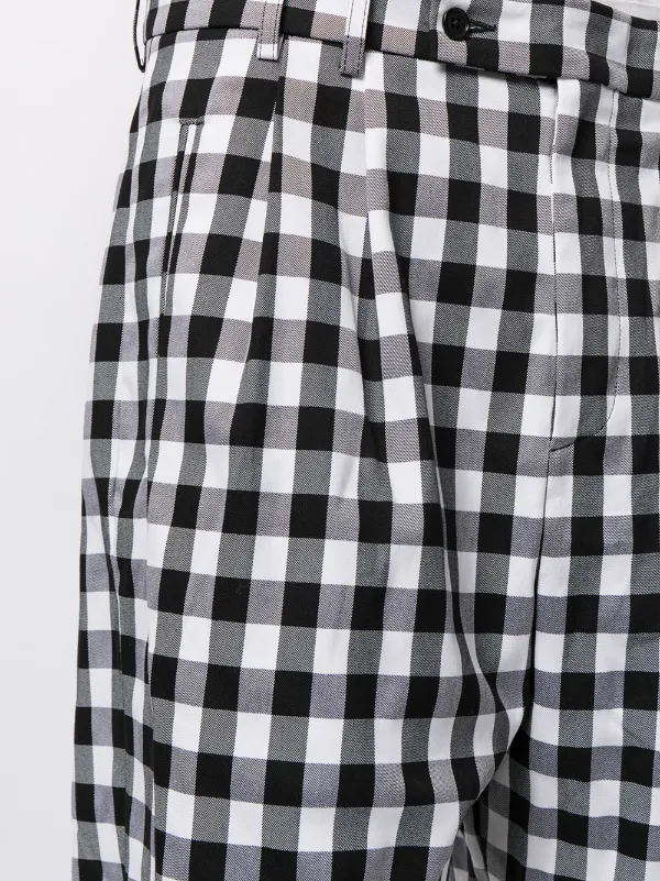 Gcds gingham-check Pleated Shorts 