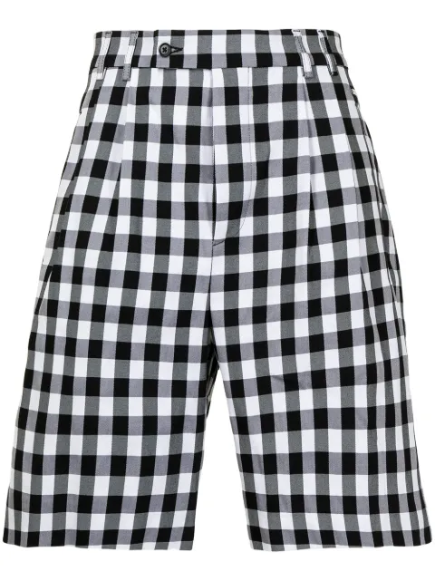 Gcds gingham-check Pleated Shorts 
