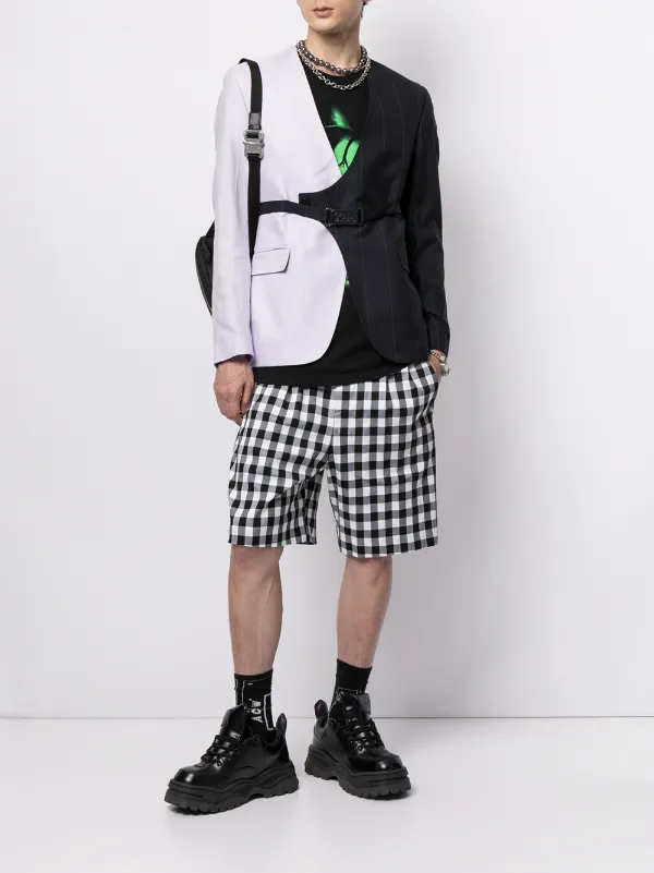 Gcds gingham-check Pleated Shorts 