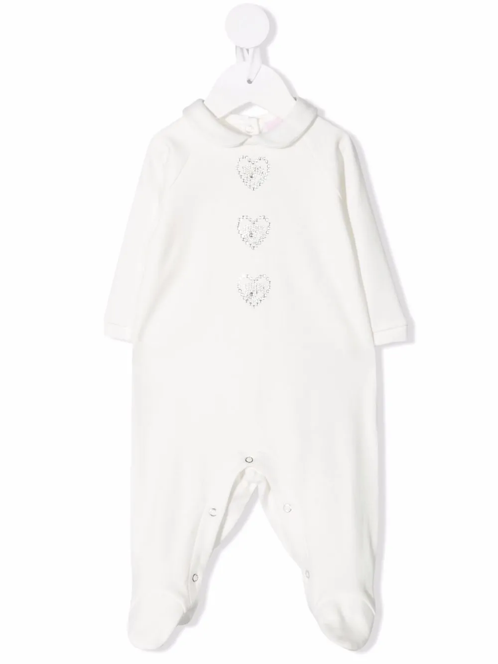 

Chiara Ferragni Kids pijama con logo de cristales - Blanco