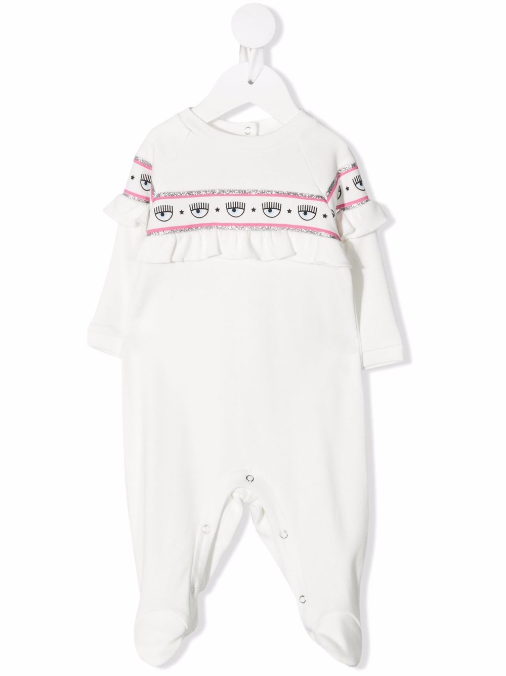 

Chiara Ferragni Kids logo-tape cotton pyjamas - White