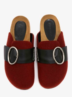 buckle loafer mules