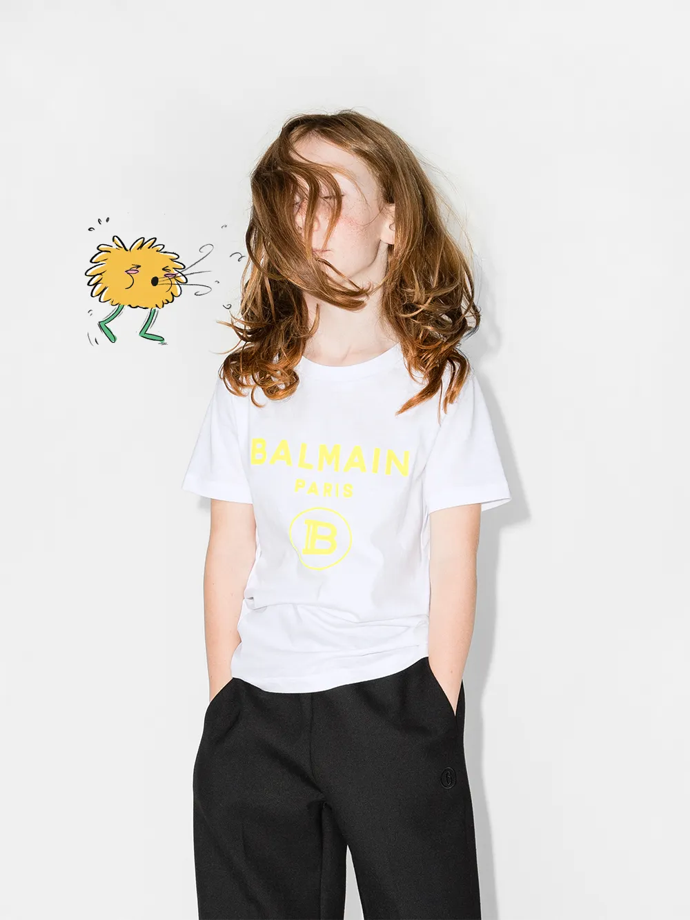 фото Balmain kids футболка с логотипом