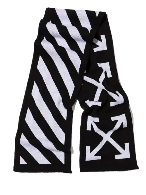 Off-White Kids وشاح منسوج بأسهم