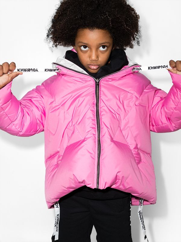 Khrisjoy Kids logo-tape Padded Jacket - Farfetch