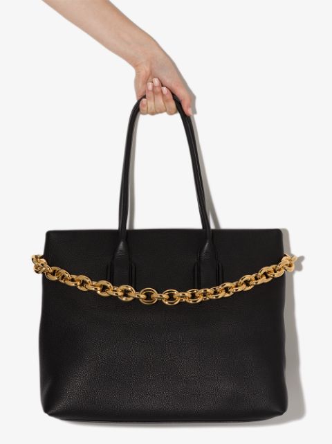 Shop Bottega Veneta Chain leather tote bag with Express Delivery - FARFETCH