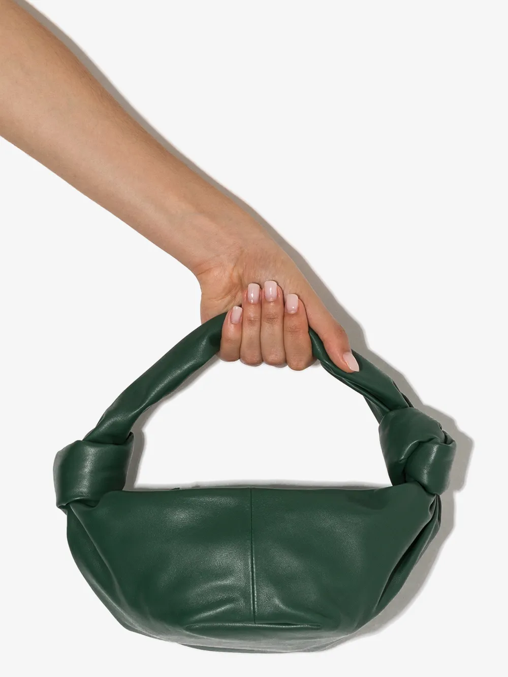 фото Bottega veneta сумка-тоут double knot размера мини