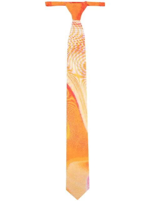 ERL abstract-print zip-detail tie
