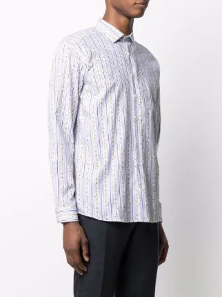 pinstripe floral-print shirt展示图