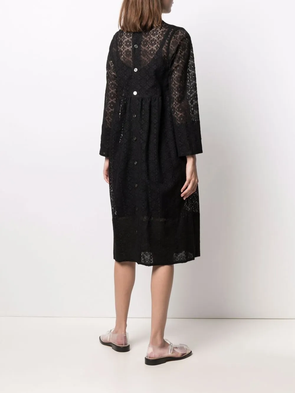 фото Comme des garçons tricot платье с цветочным принтом