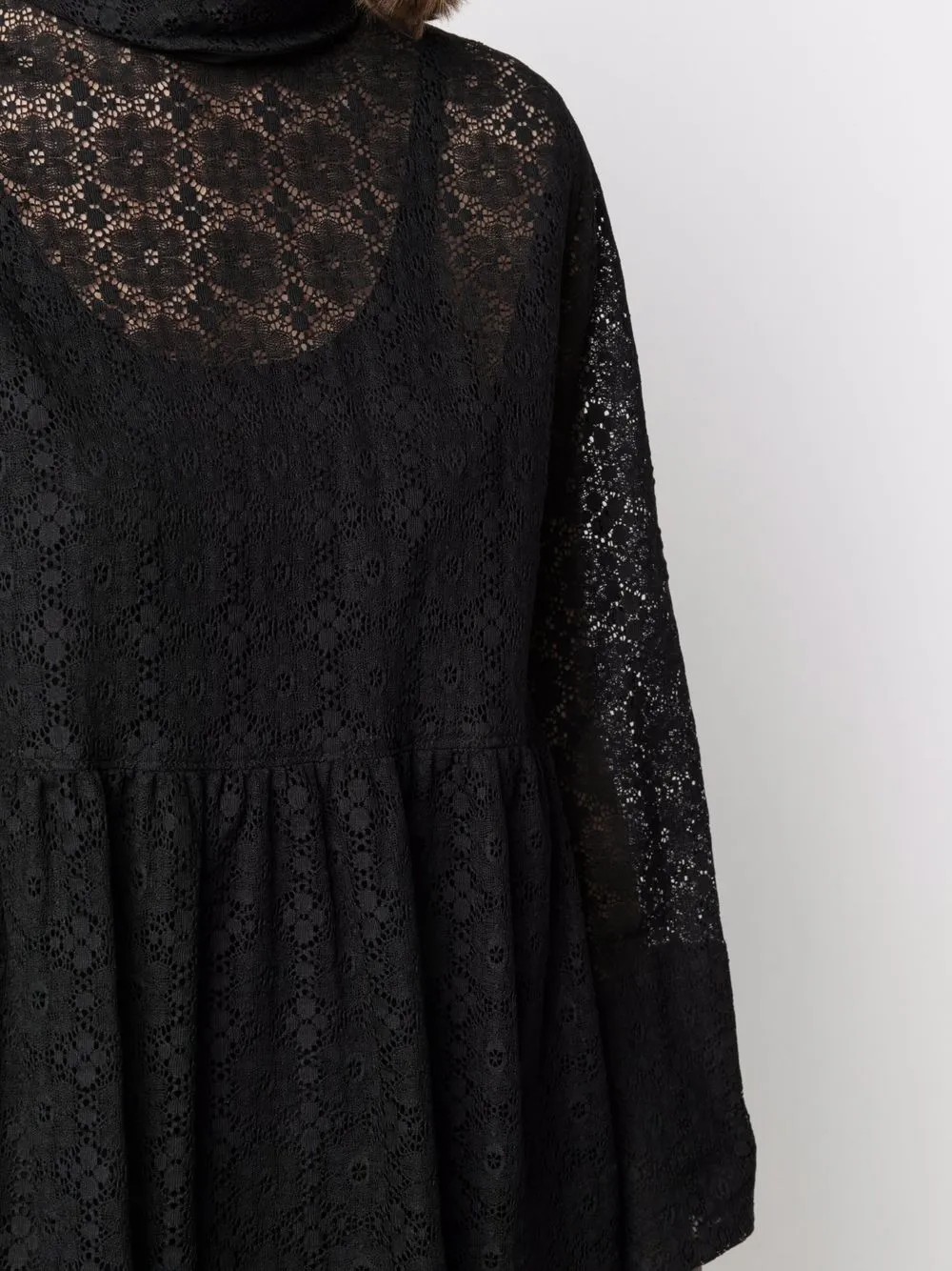 фото Comme des garçons tricot платье с цветочным принтом