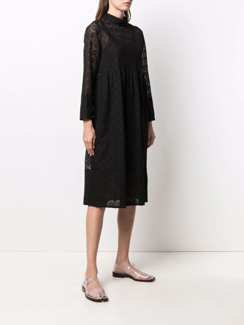 фото Comme des garçons tricot платье с цветочным принтом