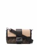 FENDI leather-jacquard baguette - Neutrals