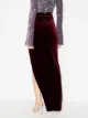 LaQuan Smith wrap velvet maxi skirt