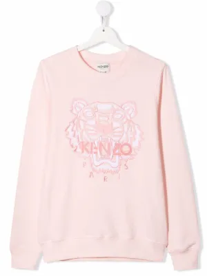 Kenzo Kids Younger Girls White Tiger T 