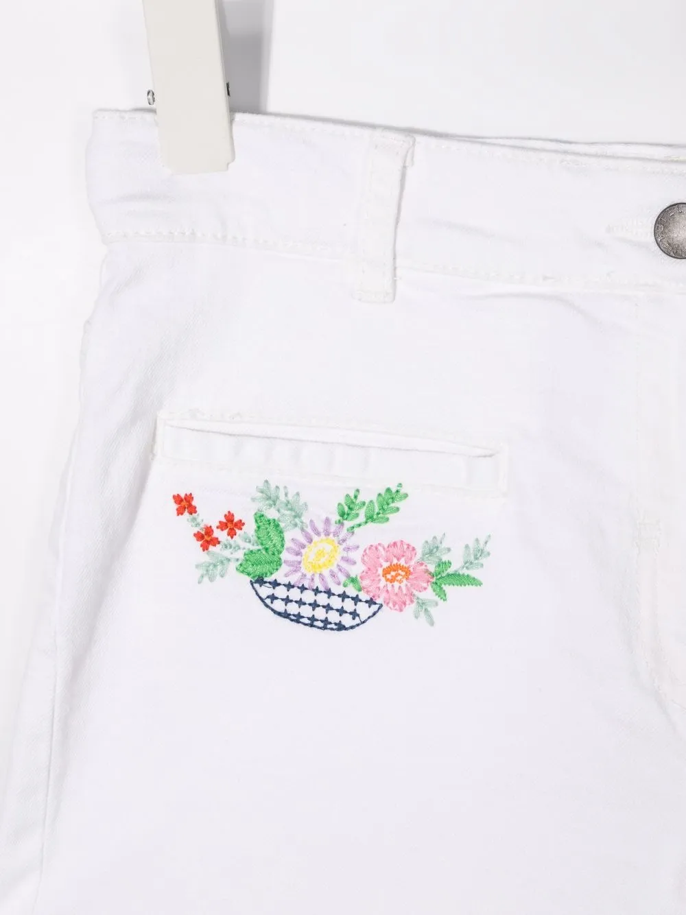 фото Stella mccartney kids джинсовые шорты с цветочной вышивкой