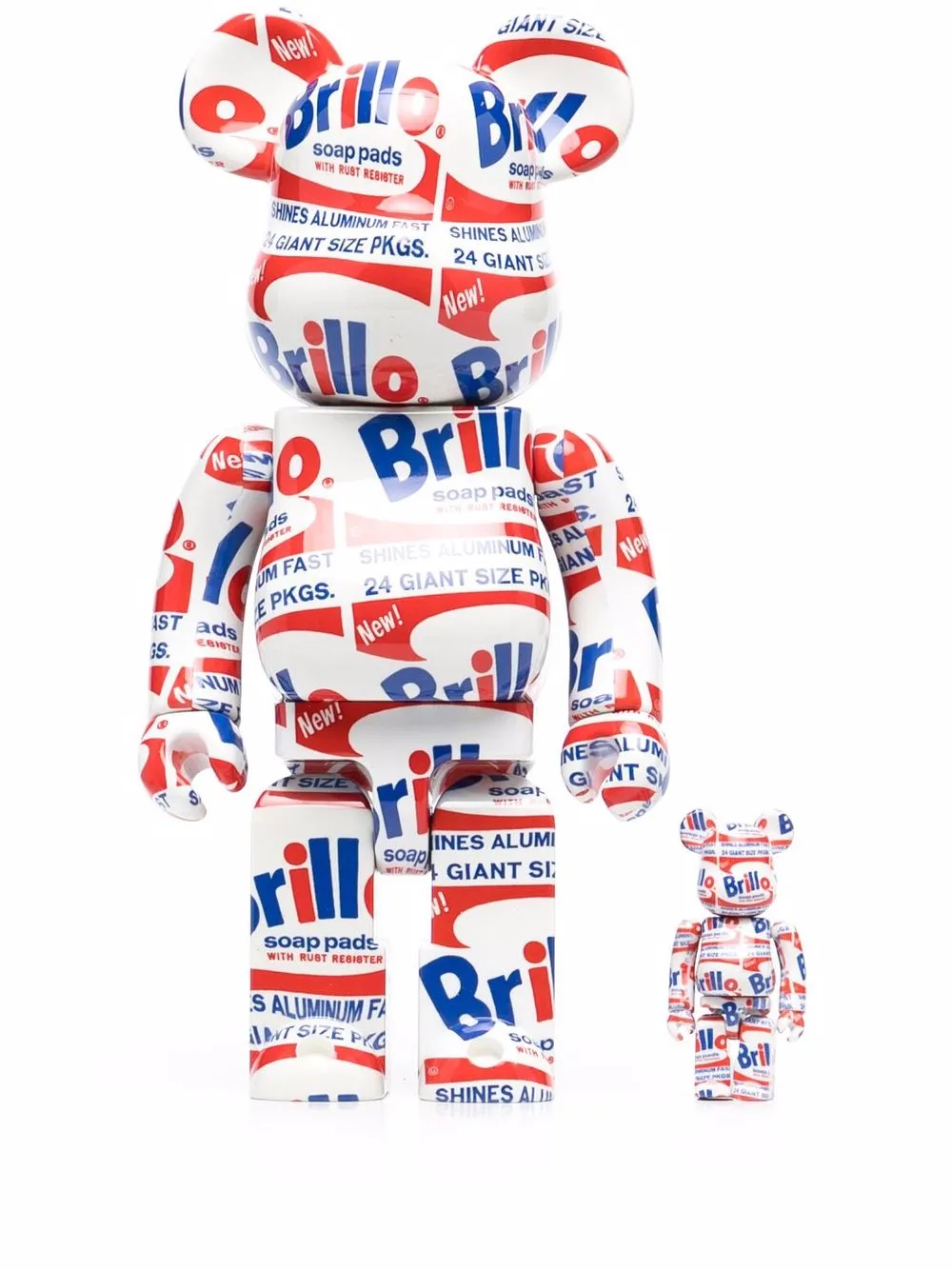 Bearbrick ANDY WARHOL Brillo 100% & 400% Set - US