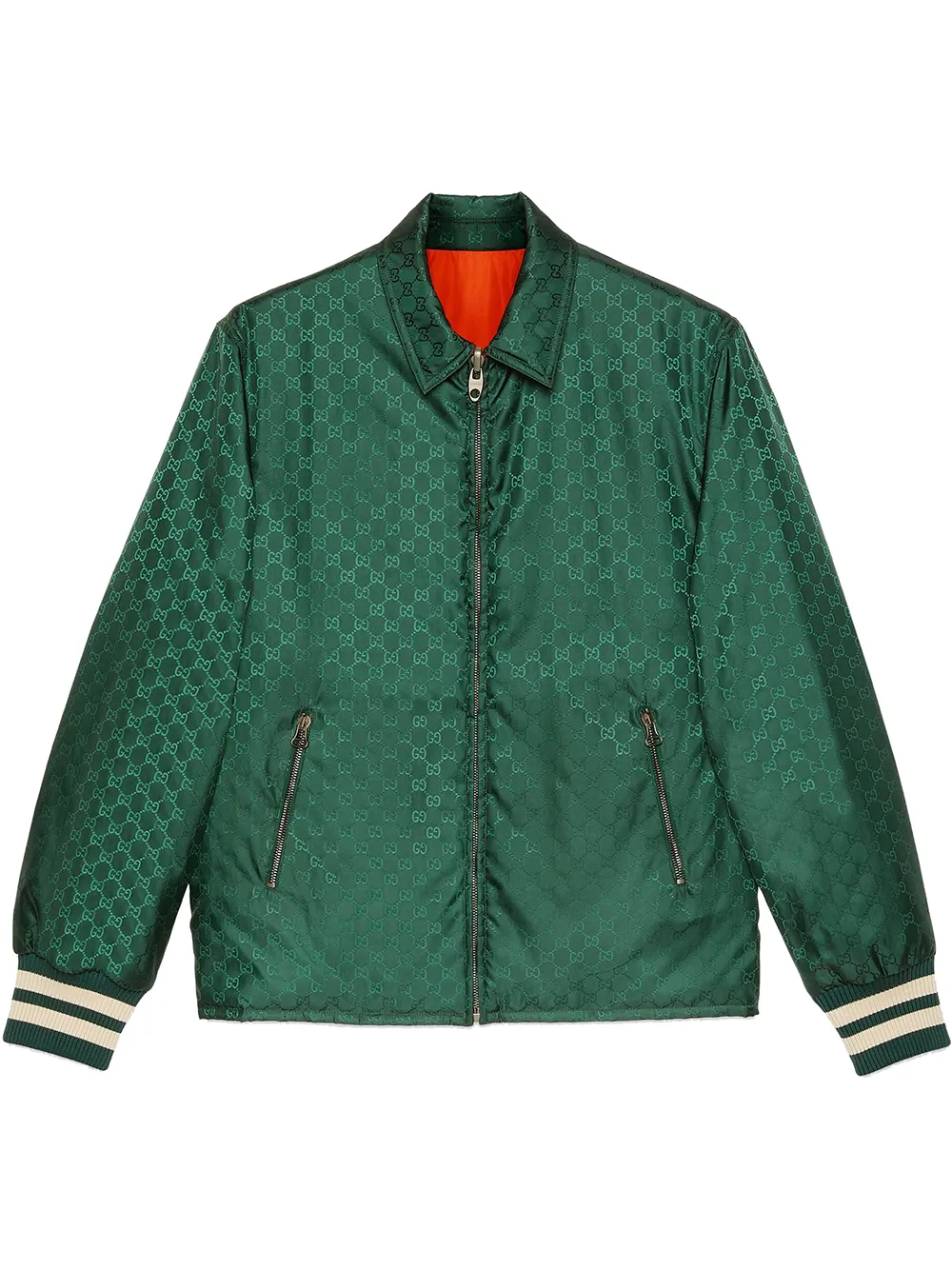 Gucci monogram-pattern zip-fastening Jacket - Farfetch