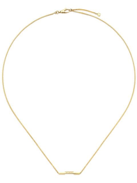 Gucci - 18kt yellow gold Link to Love Gucci bar necklace