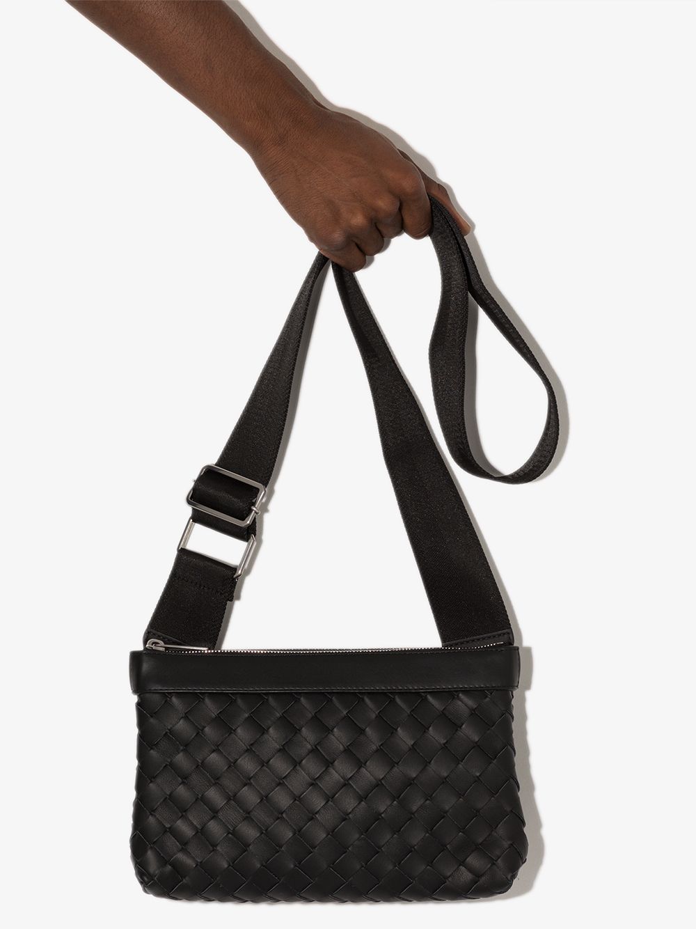 Shop Bottega Veneta Hydrology Shoulder Bag In Black