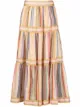 Image 1 of ZIMMERMANN stripe-print midi skirt