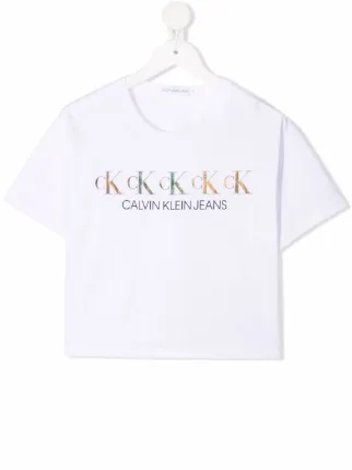 Calvin Klein Kids Iridescent logo-print 