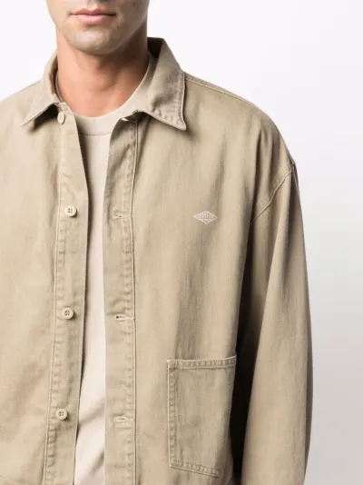 Danton button-up denim jacket neutrals 