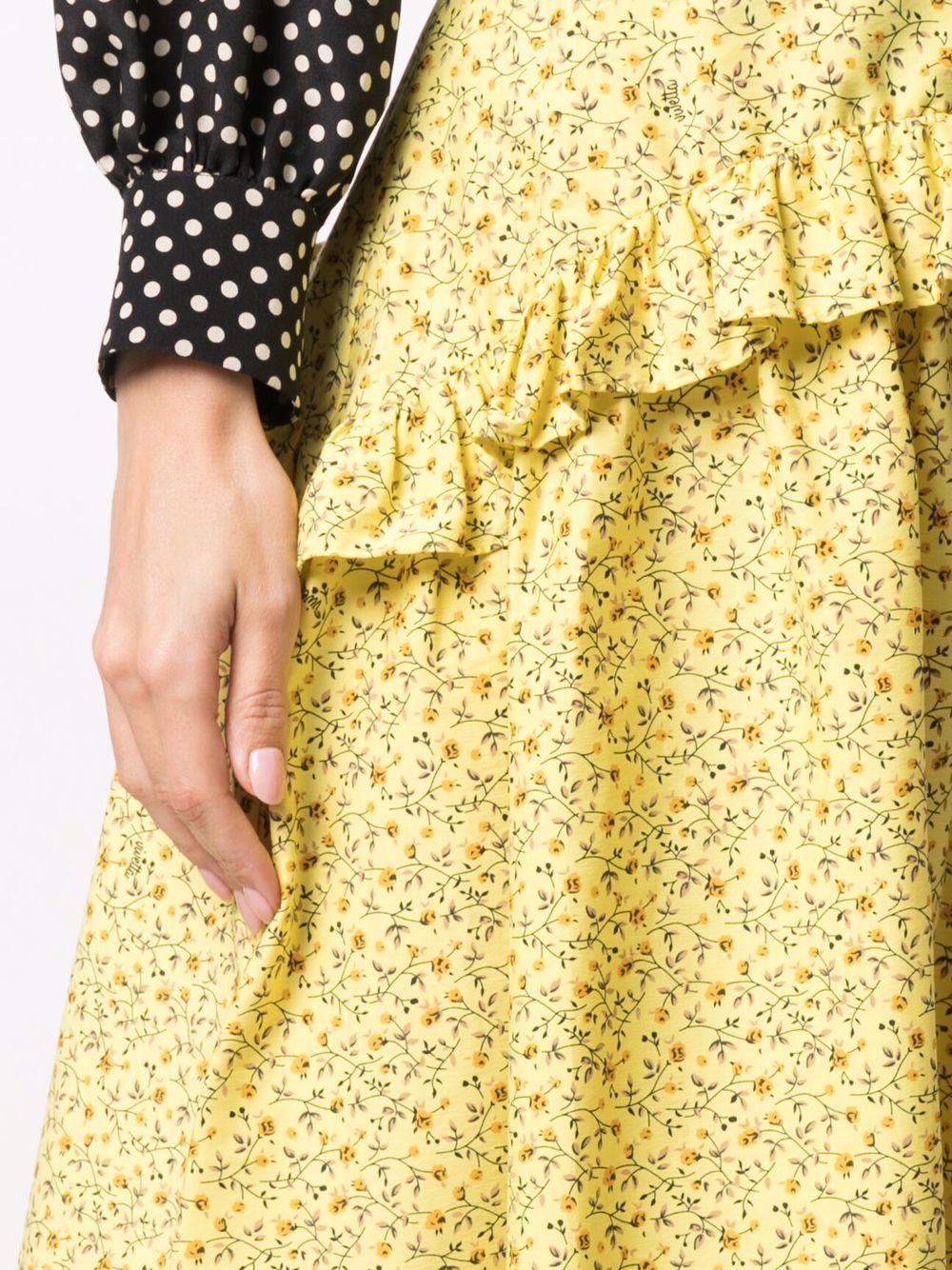 фото Vivetta юбка миди с оборками и цветочным принтом