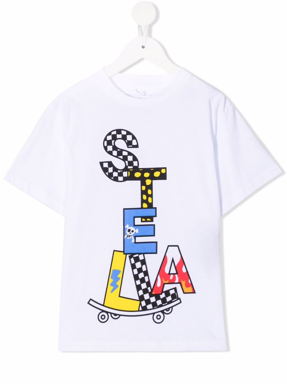 

Stella McCartney Kids playera con logo estampado - Blanco