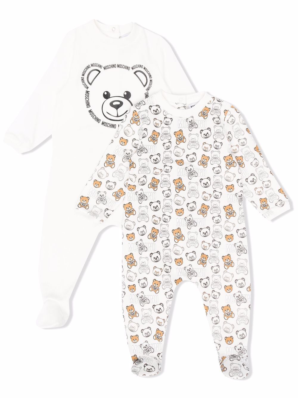 MOSCHINO TEDDY BEAR-MOTIF BABYGROW SET