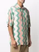 Drôle De Monsieur squiggle-stripe shortsleeved shirt