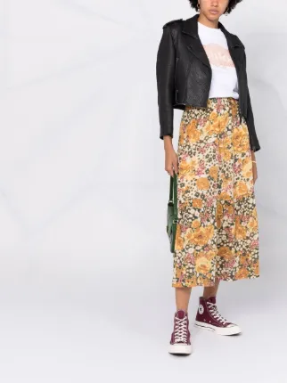 Diary A-line floral-print skirt展示图